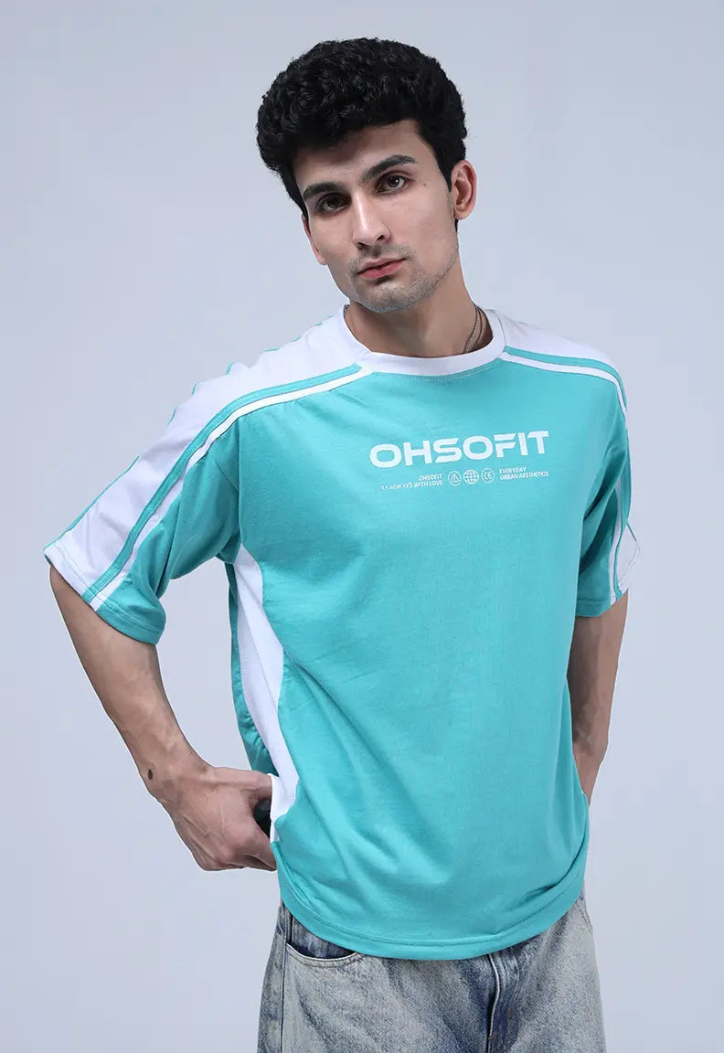 Panelled Tee - Light Green