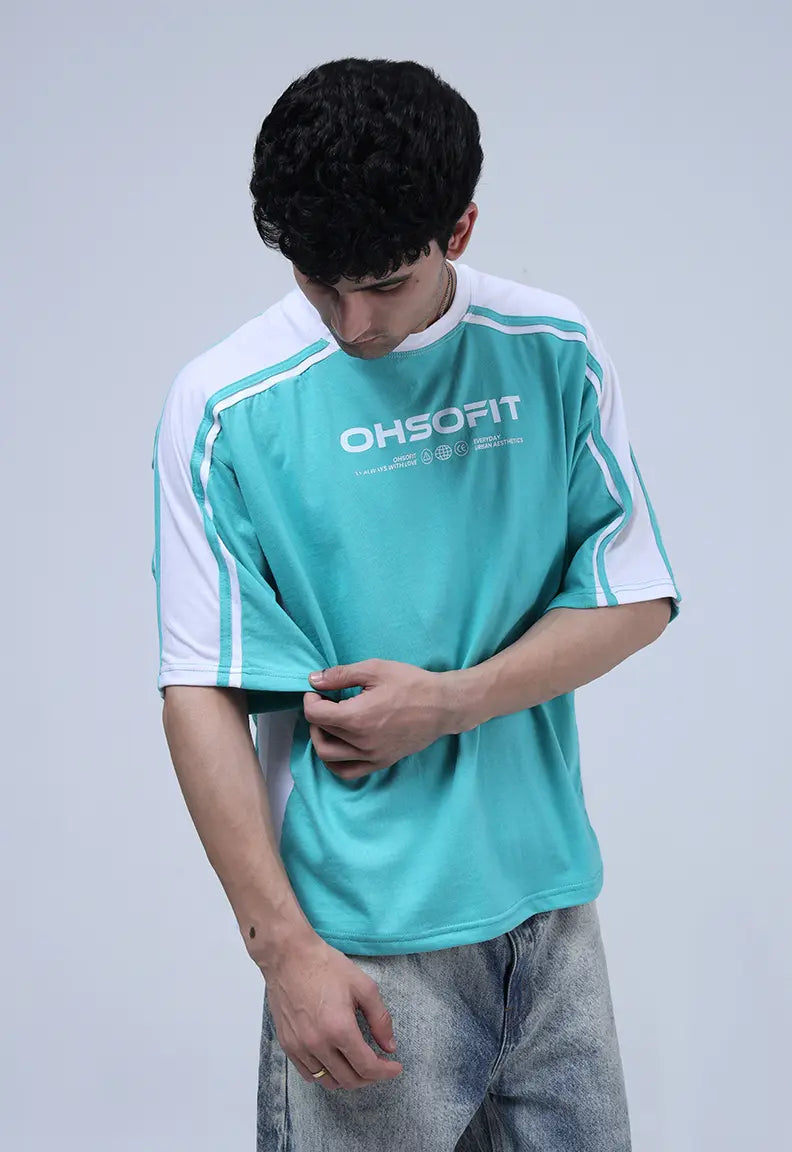 Panelled Tee - Light Green