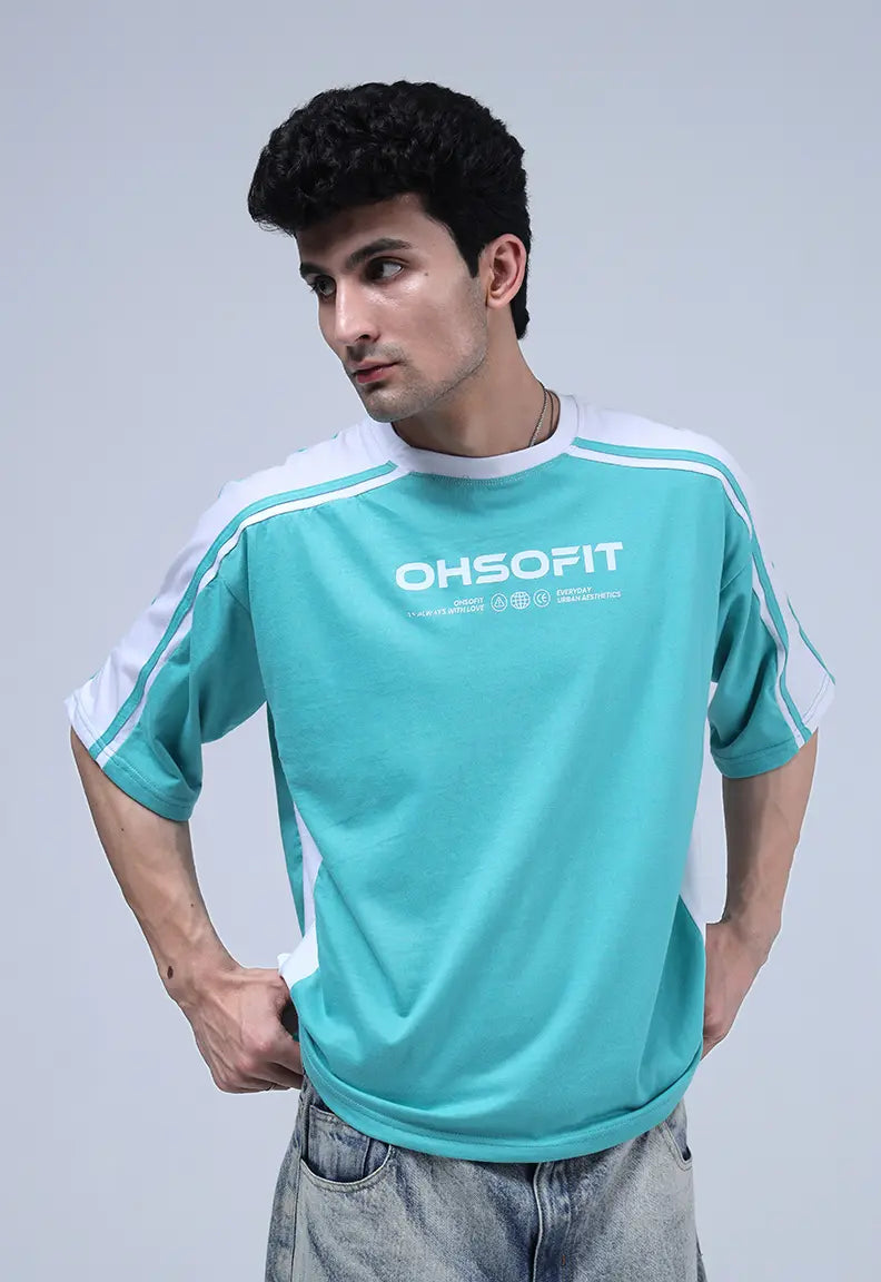 Panelled Tee - Light Green