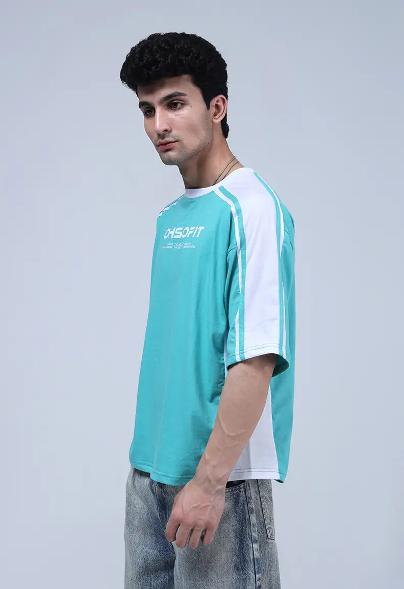Panelled Tee - Light Green