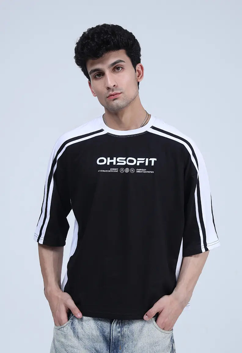 Panelled Tee - Black