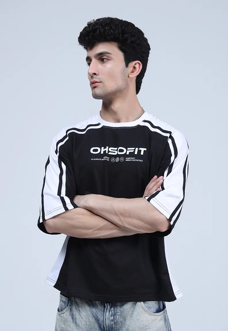 Panelled Tee - Black