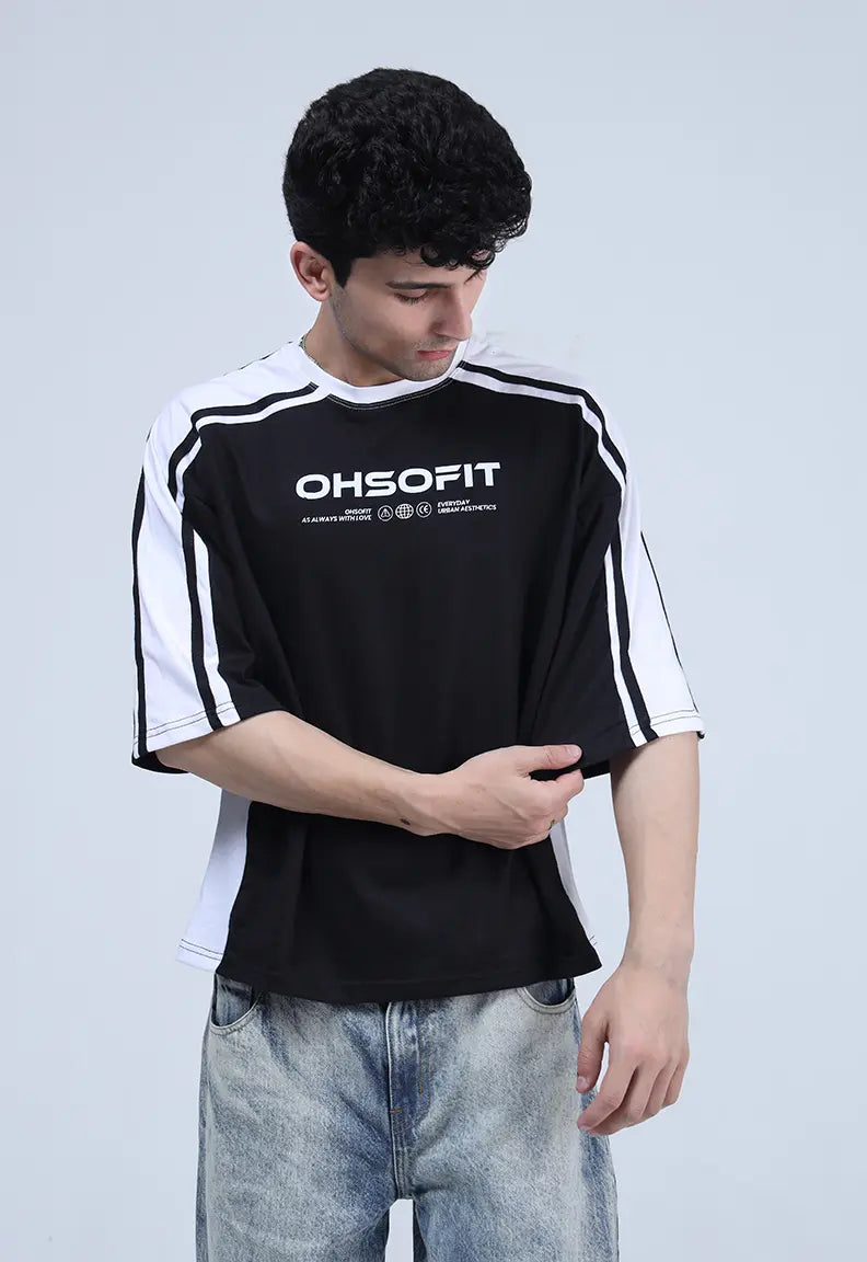 Panelled Tee - Black