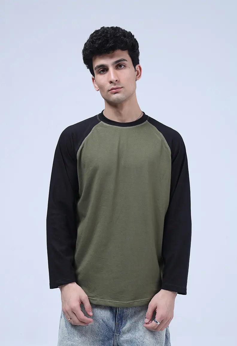 Raglan - Olive Black