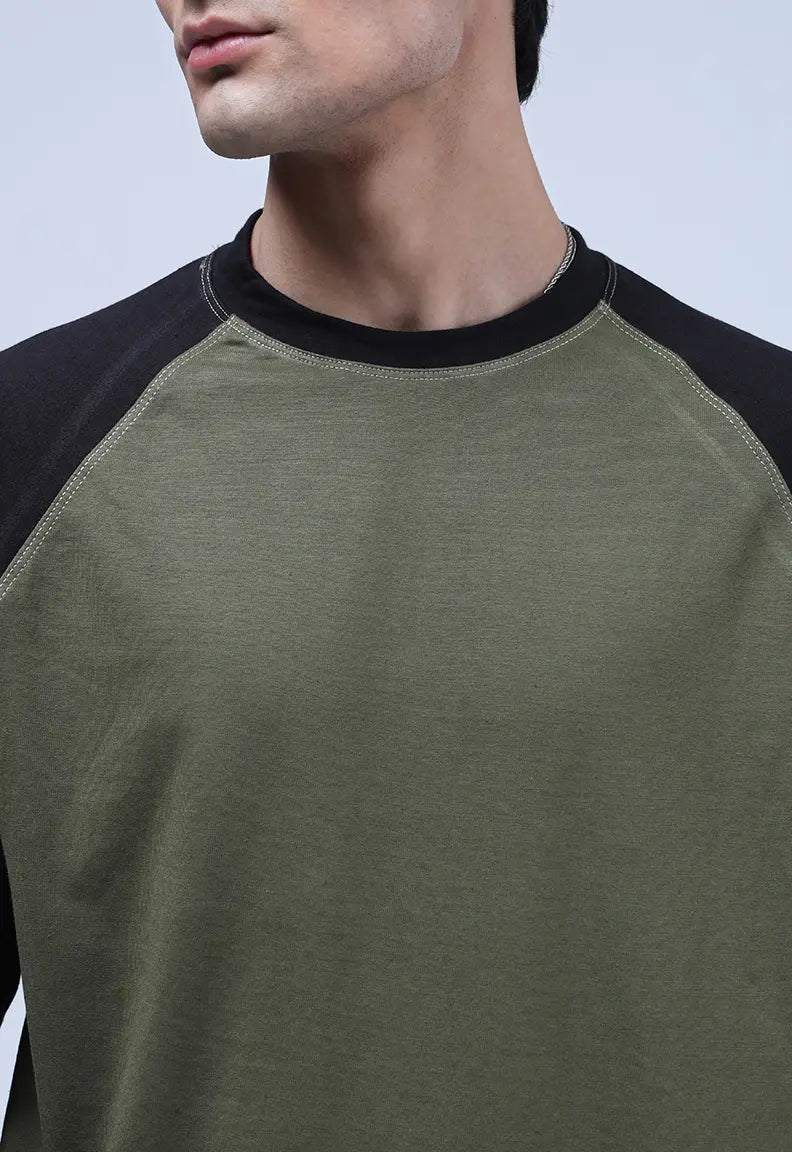 Raglan - Olive Black