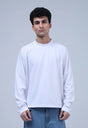 Long Sleeve Cropped Tee- White