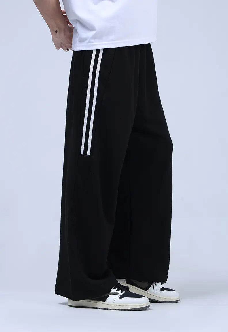 Baggy Trousers - Black Stripe