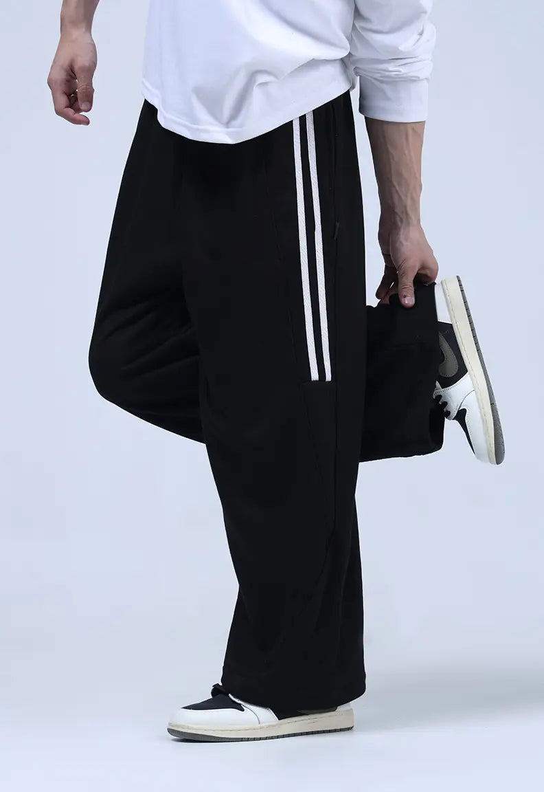 Baggy Trousers - Black Stripe