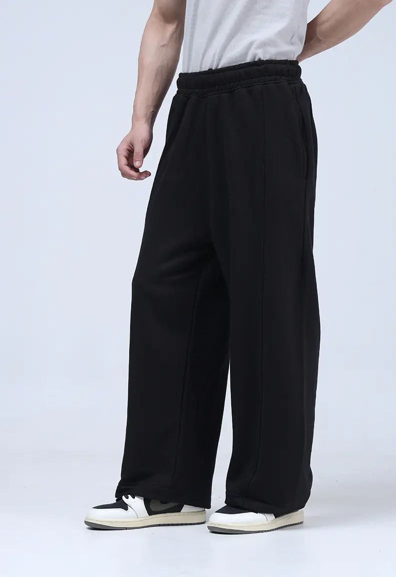 Baggy Trousers - Black Sweat Pants