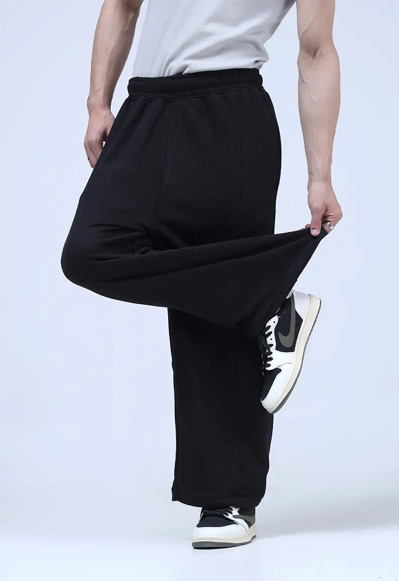 Baggy Trousers - Black Sweat Pants