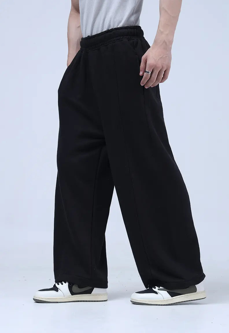Baggy Trousers - Black Sweat Pants