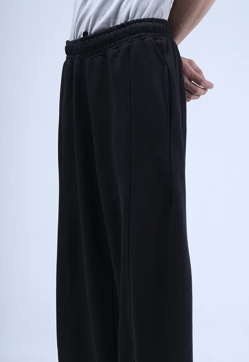 Baggy Trousers - Black Sweat Pants