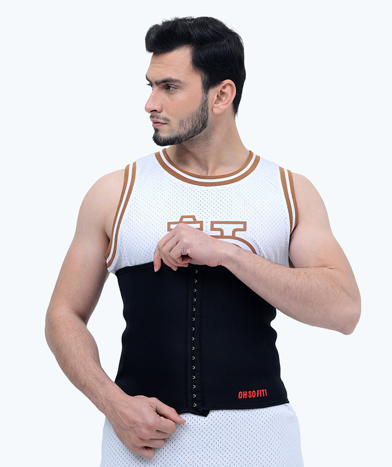 Men's Waist Trainer adjustable three-row hook