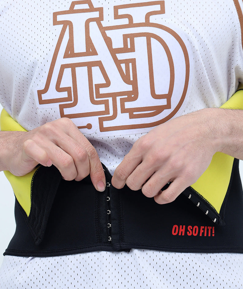 Men's Waist Trainer adjustable three-row hook