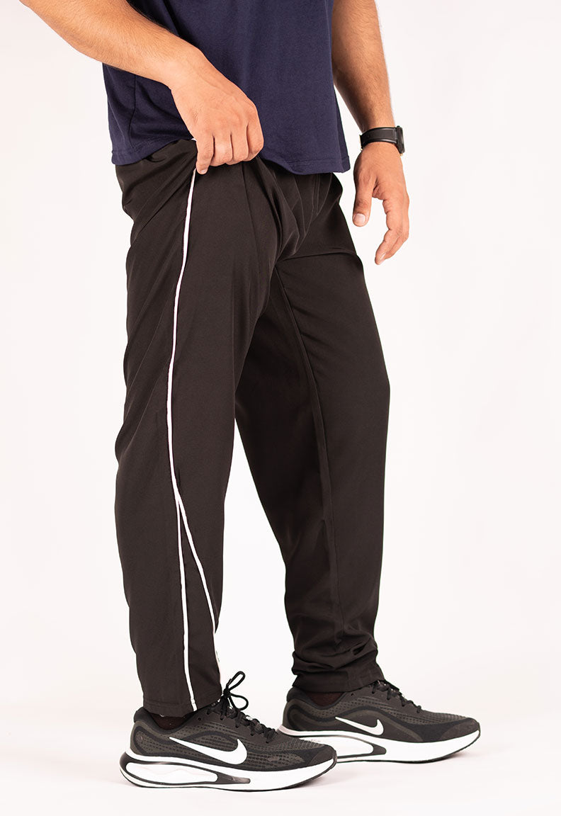 Micro-Stretch Athletic Trousers – Black