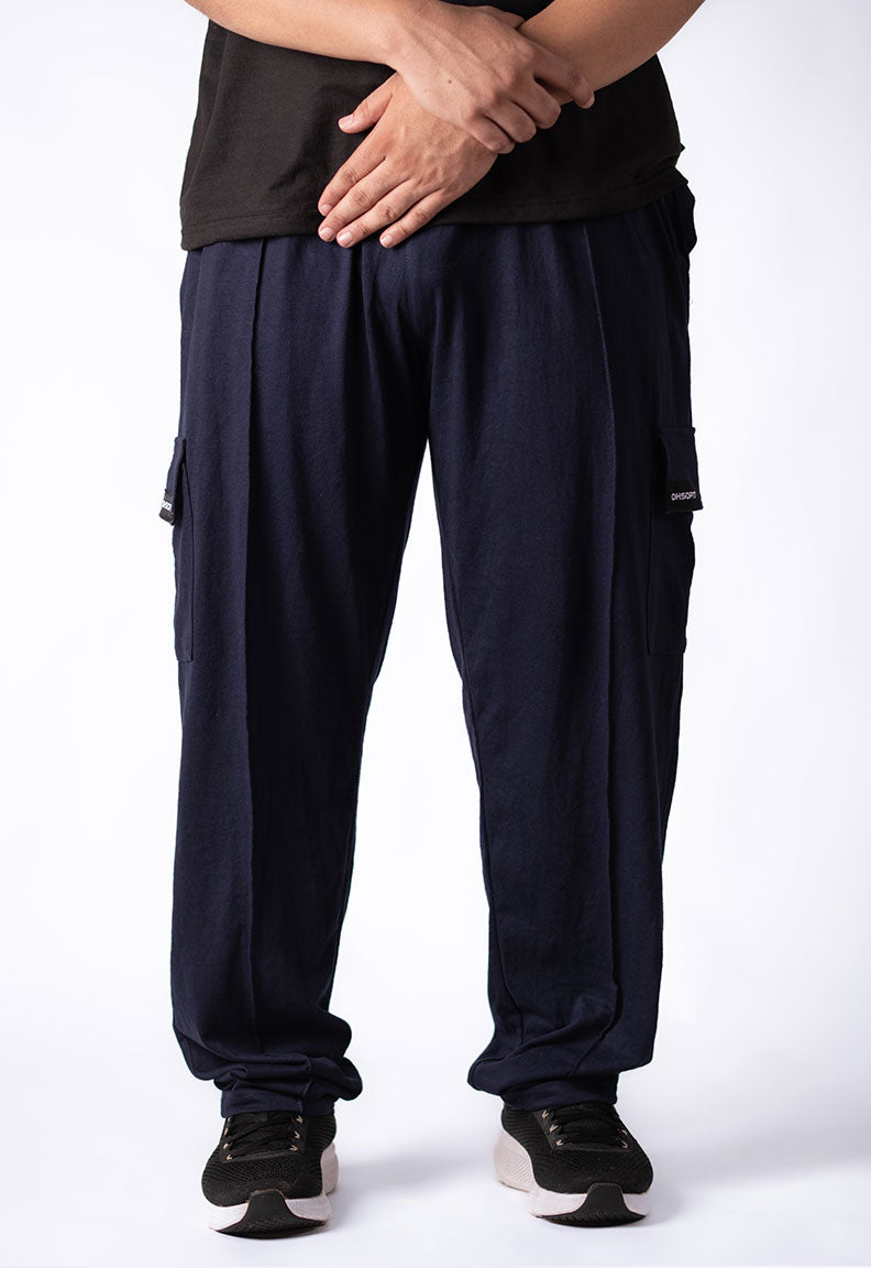 Blue Cargo Trousers – Relaxed Fit