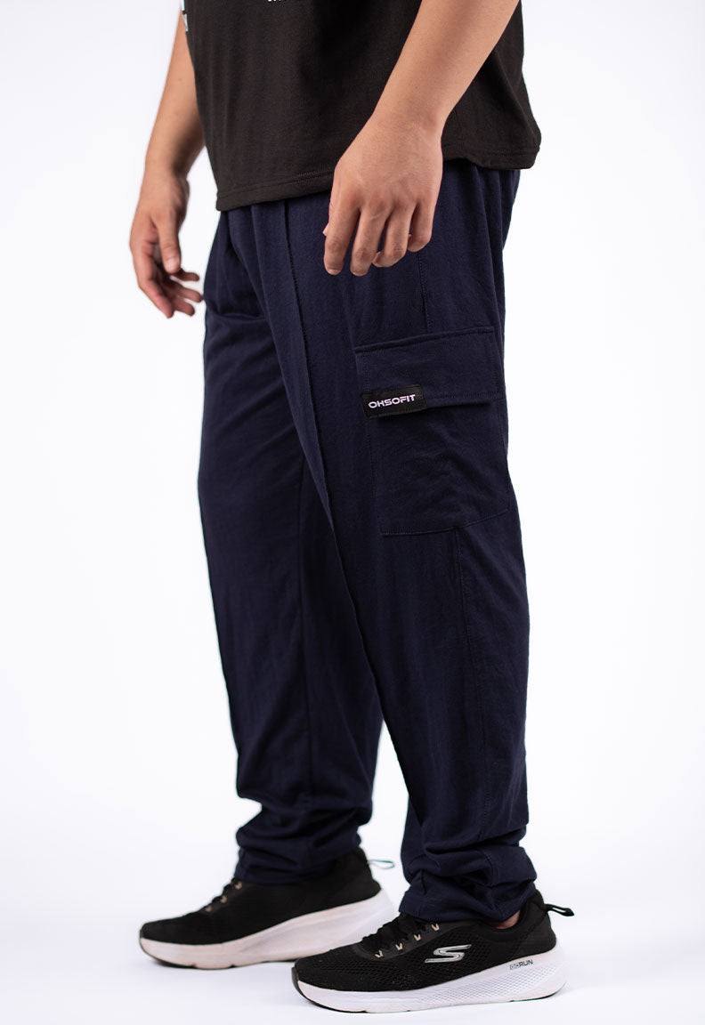 Blue Cargo Trousers – Relaxed Fit