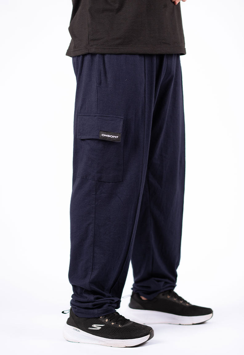 Blue Cargo Trousers – Relaxed Fit