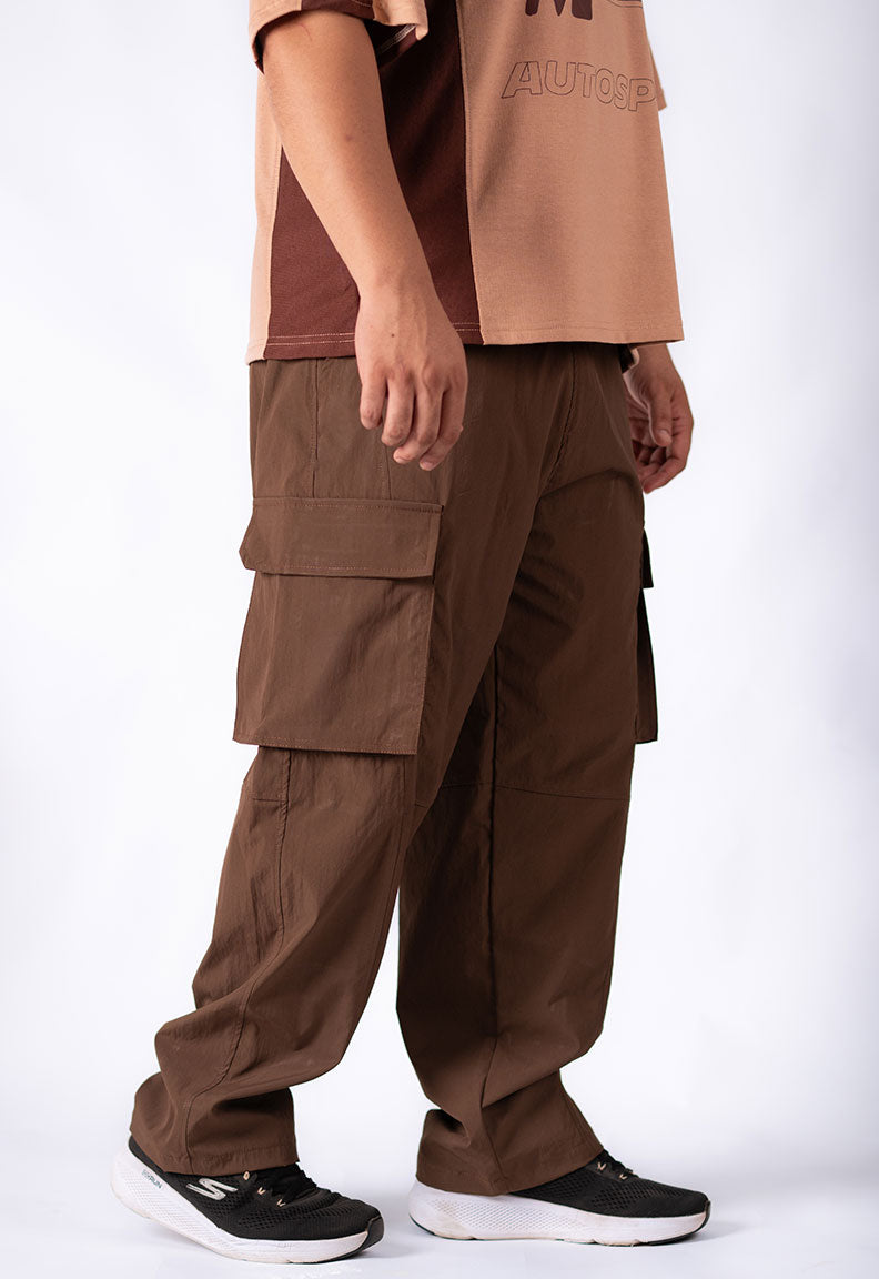 Baggy Street Cargo Trousers – Brown