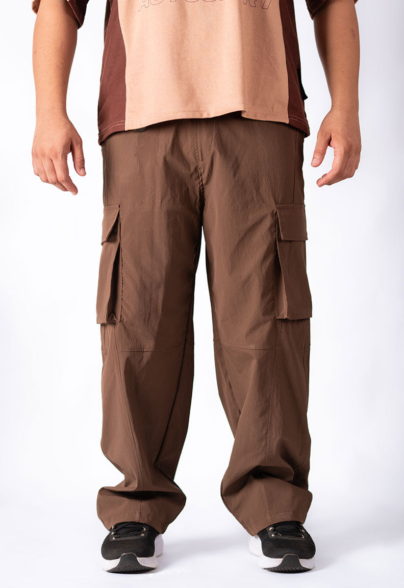 Baggy Street Cargo Trousers – Brown