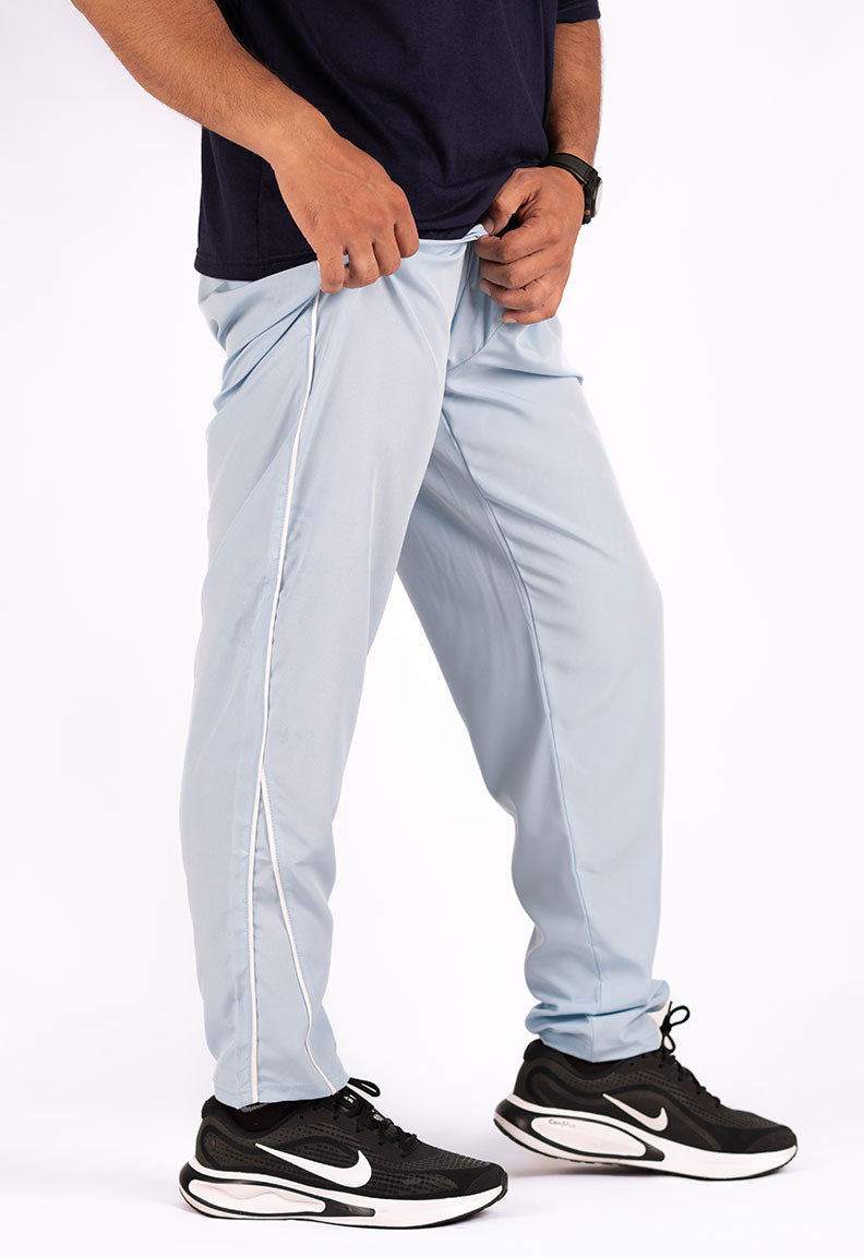 Micro-Stretch Athletic Trousers – Light Blue