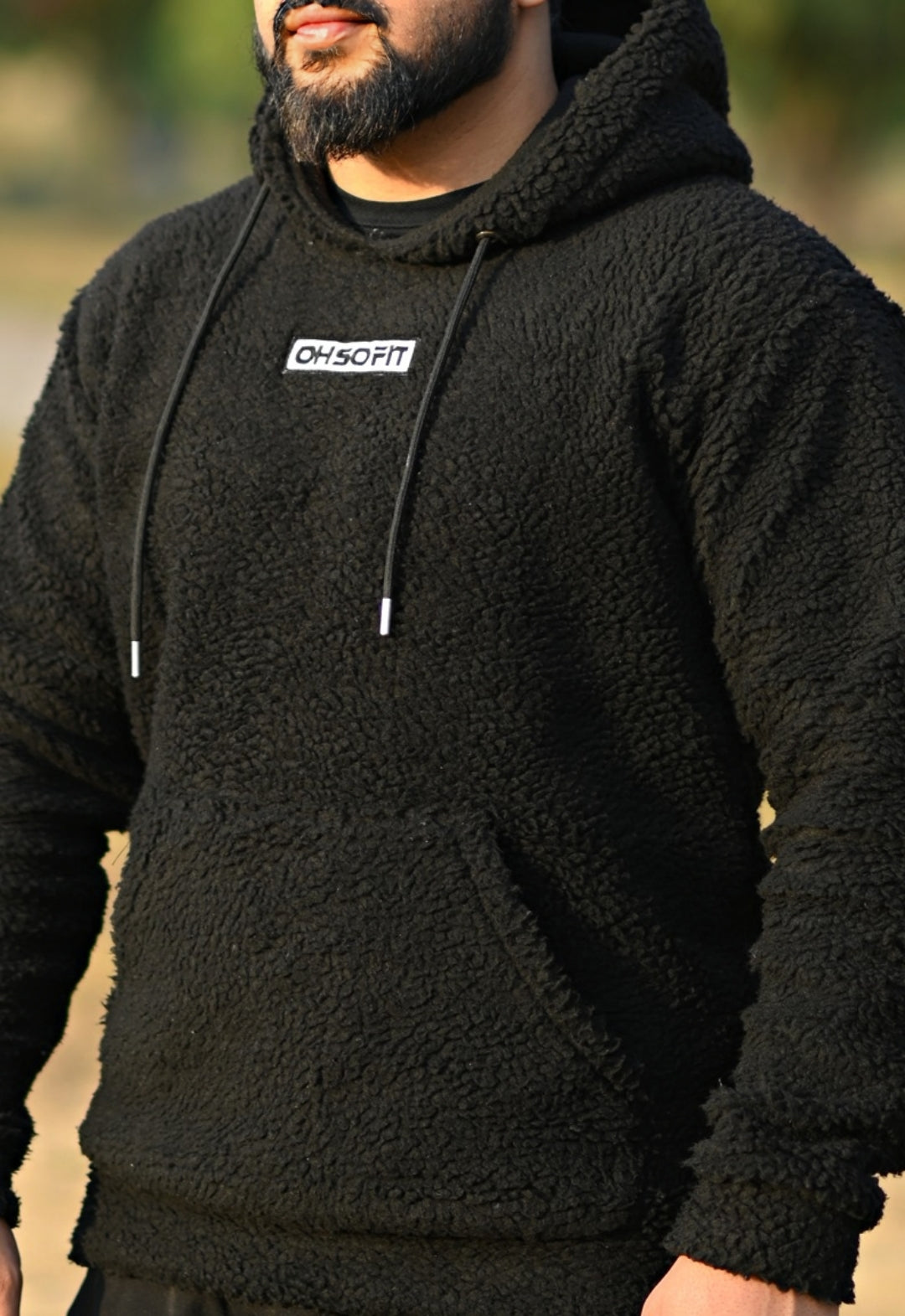 Ultimate Sherpa Lined Cozy Hoodie – Luxuriously Warm & Stylish Black