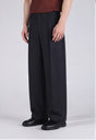 Baggy Pleated Pant - Black