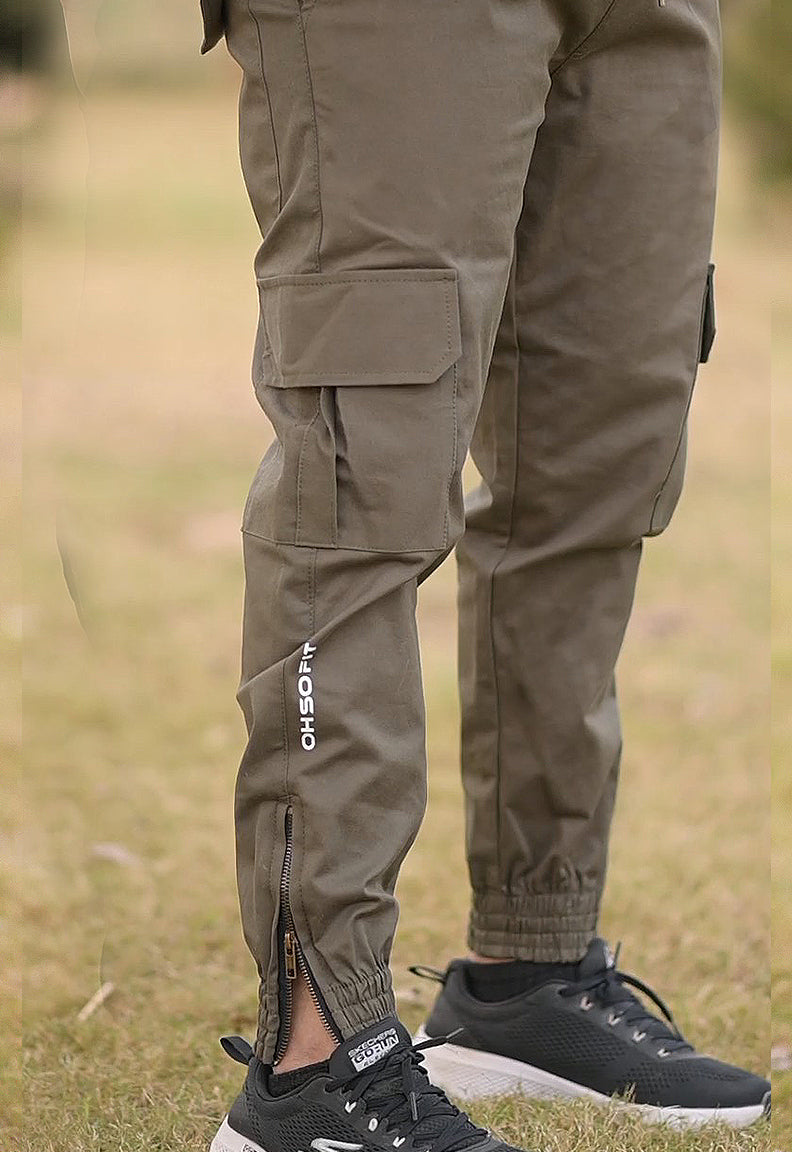 Bottom Zip Style 6 Pocket Style Imp Cotton Cargo Trouser Army Green