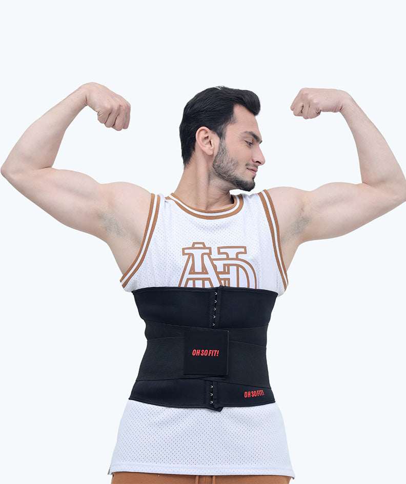 Extreme Men's Waist Trainer adjustable three-row hook + Extra Tummy Trimmer