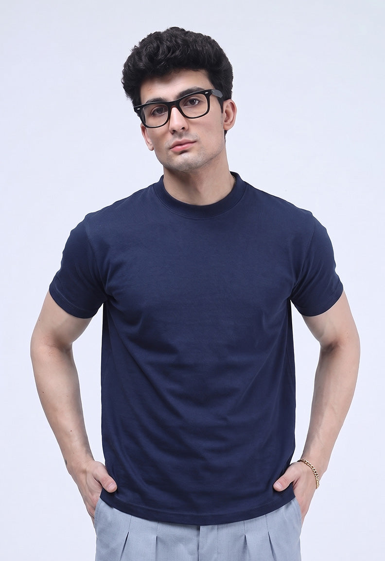 Muscle Fit Tee - Navy Blue