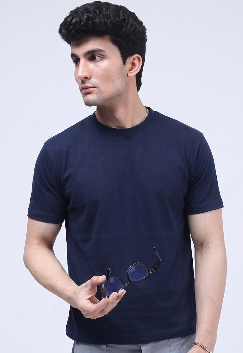 Muscle Fit Tee - Navy Blue