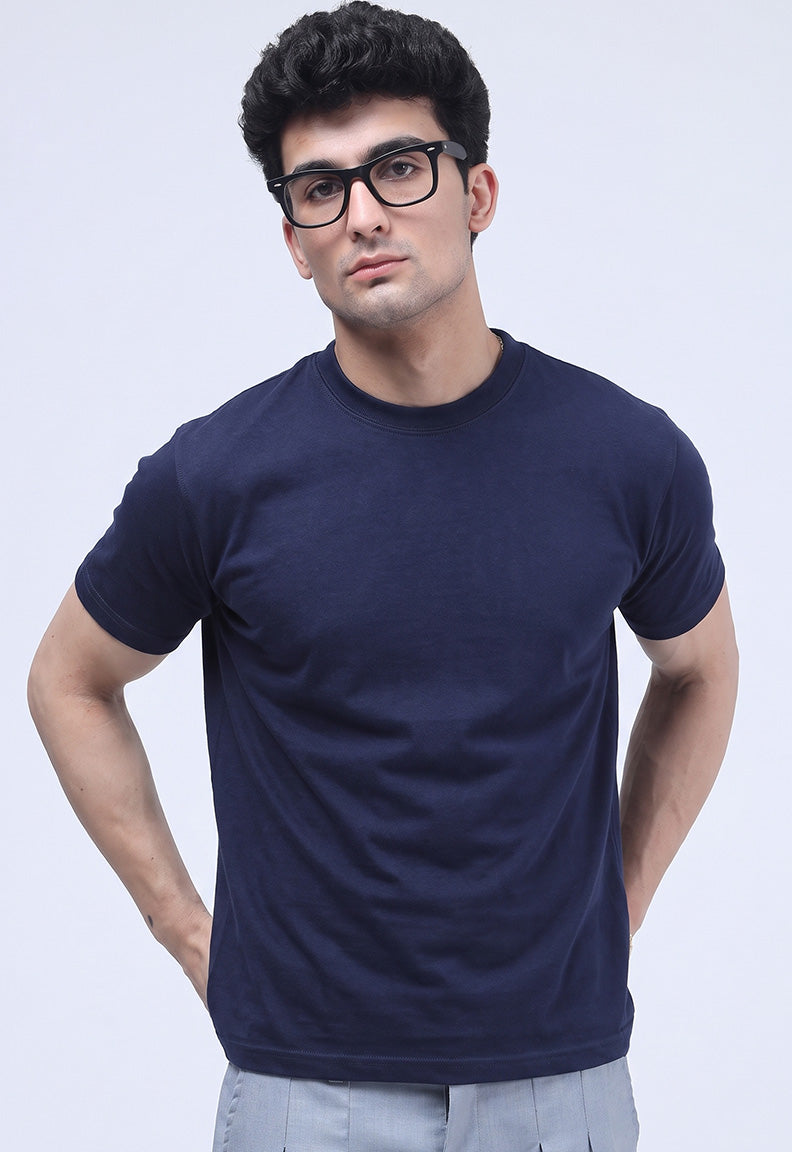 Muscle Fit Tee - Navy Blue
