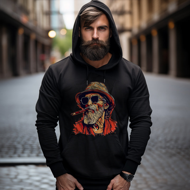 Old man art Hoodies