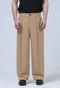 Baggy Pleated Pant - Beige