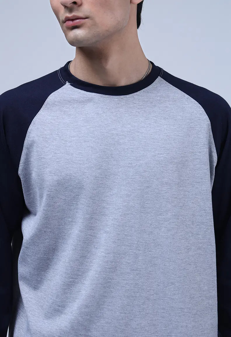 Raglan - Grey and Blue