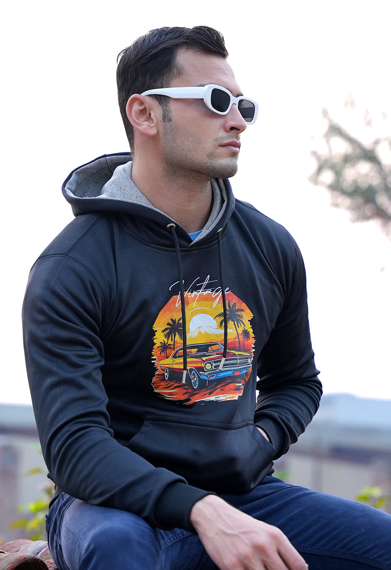 Vintage car art hoodie