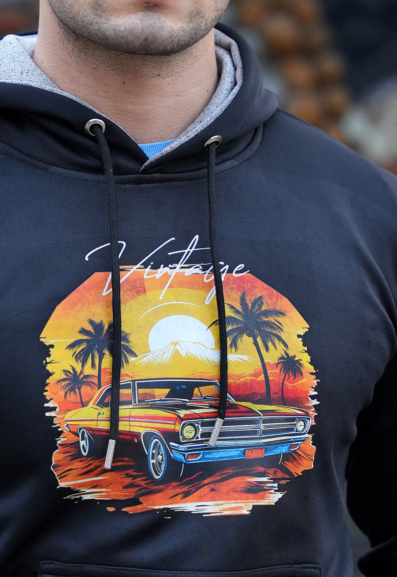 Vintage car art hoodie